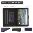thumbnail image 4 of Dteck Slim Case For ALL-NEW Kindle Fire HD 8 and HD 8 Plus (10th Generation, 2020 Release), Slim Fit PU Leather Folio Flip Case Multi-angle Standing Cover Auto Wake Sleep, Deep Purple, 4 of 6
