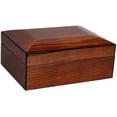 thumbnail image 2 of Napoli Dome Shaped Top Cigar Humidor - High Gloss Walnut Burl Finish - Capacity: 75, 2 of 8