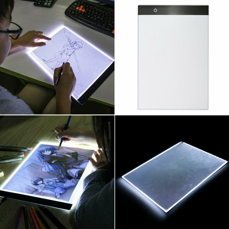 Sapiential Creation A4 Light Pad Drawing Pad Box Table Board for Tracing Light Craft box,art Tattoo Drawing Kit Embroidery Supplies for Kids 9-12