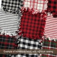 thumbnail image 4 of White & Black Mini Buffalo Check Plaid Homespun Cotton Fabric - Sold by the Yard - JCS Fabric, 4 of 5