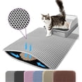 thumbnail image 4 of 1Pc Large Size Cat Litter Mat-Advanced Honeycomb Double Layer Design,Urine Waterproof,Easy Cleaning,Scatter Control,Stay Clean,Brown,S-30x30cm, 4 of 6