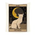 thumbnail image 1 of Tapiz para colgar en la pared con forma de tarot con forma de luna, gato, decoración de dormitorio,, 1 of 2