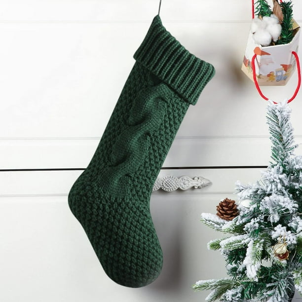 Decoración navideña, adornos navideños, regalos navideños, bolsa de dulces de lana tejida con doble cara, 8 caracteres, versión estrecha, bolsa de regalo, colgante, media navideña, calcetines decorati