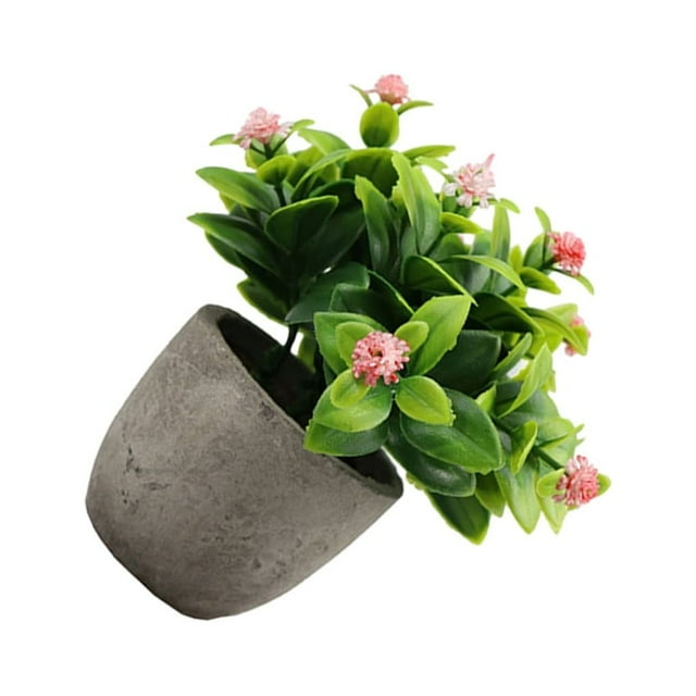 Bearachild Árbol artificial del dinero de la durabilidad duradera verde en aspecto realista respetuoso del medio ambiente del pote Decoración nuevo babysbreath rosa