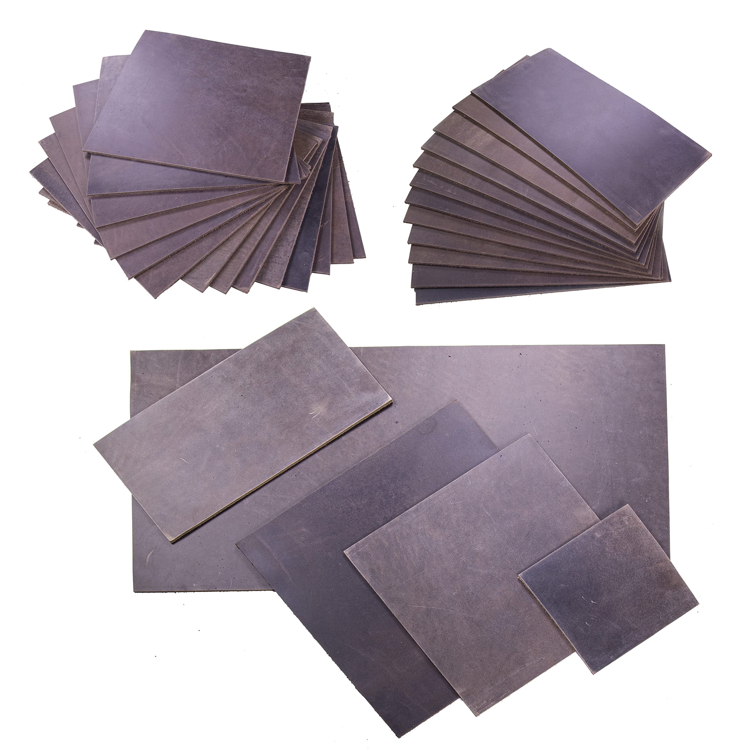 FabricLA Tooling Leather Squares | Crafting Heavy Weight Full Grain Cowhide (2.8-3.00mm) 10X10 - Brown
