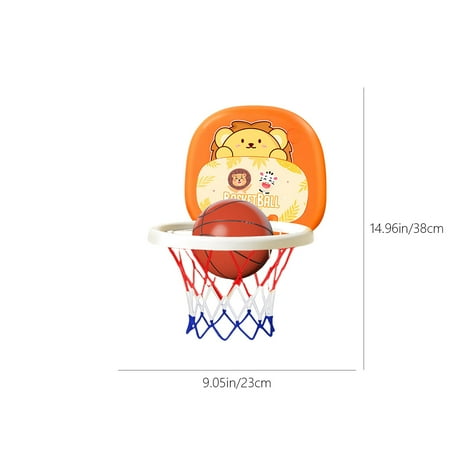 STPToys Hanging Basketball Net Hoop Toys for Indoor Wall Mount Mini Basketball Hoop for 2+ Years Basketball Stand Best Birthday Gifts - Orange