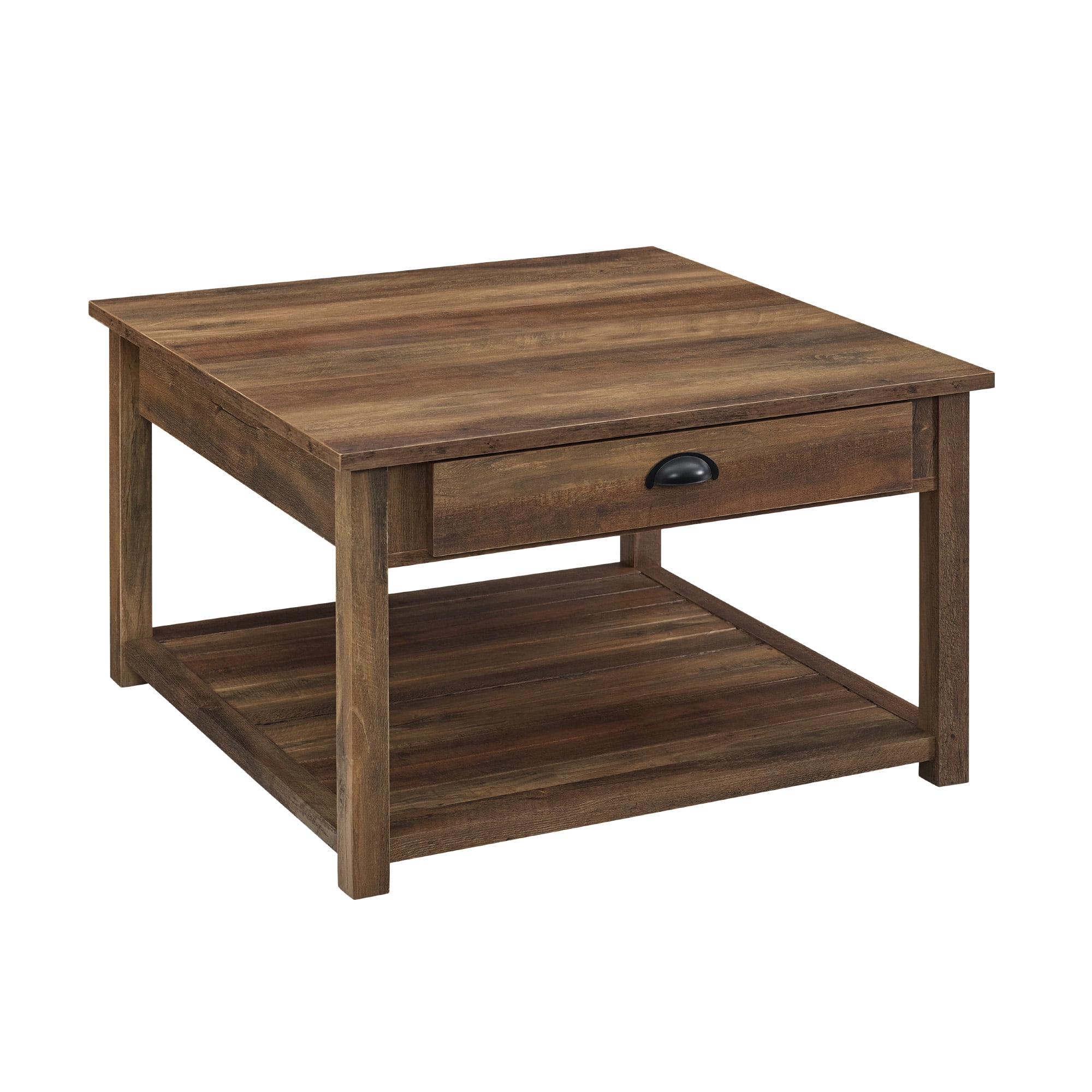 Manor Park 30 inch Square Country Coffee Table, Reclaimed Barnwood
