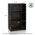 Furinno Basic Bibliothèque 3x2 Avec Bacs De Rangement - Bois Engineered Expresso