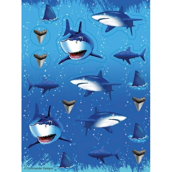 Access Shark Splash Value Stickers, 4 Ct