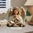 thumbnail image 5 of ToyKingdee Graceful The Cross Prayer Wings Angel Figurine, Gorgeous Angel Wings Cross Decoration for Desk and Living Room Decoration, Garden Angel Statues for Mother's Day, 5 of 6