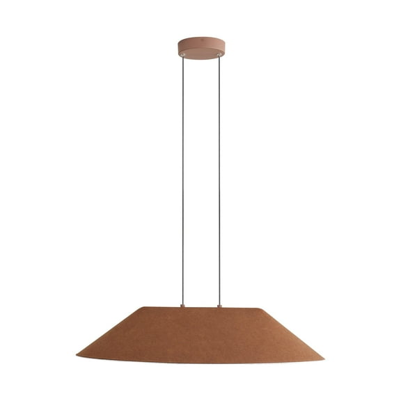 Golden Lighting Faroe 30in Integrated LED Pendant in Coffee/Black Felt