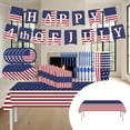 thumbnail image 2 of Beautynvta 4th of July American Flag Patriotic Party Supplies Disposable Tablecloth for Election Day 4th of July Independence Day Decorations, 53.93x107.87 In, 2 of 7