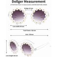 thumbnail image 3 of Ubiuoretro Daisy Sunglasses For Women Flower Round Fashion Disco Festival Sunglasses, 3 of 4