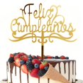 thumbnail image 1 of Cake Topper LDATYLBATY Acrílico Dorado Feliz Cumpleaños 15 cm, 1 of 7