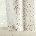 thumbnail image 3 of No. 918 Riverwood 2-Pack Floral Stripe Semi-Sheer Rod Pocket Kitchen Curtains, 54"W X 36"L, 3 of 8
