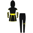 thumbnail image 2 of Eandarui Kids Boys Girls Ninja-style Costumes Sleeveless Hooded Top and Pants Set for Theme Party Cosplay Yellow 12, 2 of 5
