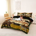 thumbnail image 3 of Catabedysis Retro Camping Bedding,Wildlife Print Duvet Cover Full For Boys,Multicolor,Black Reversible,3 Pieces,1 Duvet Cover and 2 Pillowcases, 3 of 6