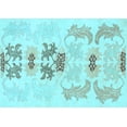 thumbnail image 1 of Ahgly Company Indoor Rectangle Abstract Light Blue Modern Area Rugs, 4' x 6', 1 of 4