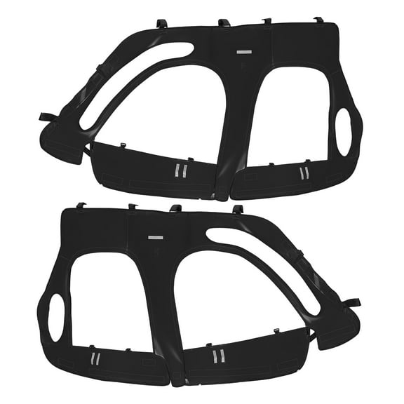 KFFKFF Cab Enclosure Upper Doors, Compatible with Polaris RZR XP4 1000/Turbo 2014-2023, Soft Upper Doors, Windproof Zipper UTV Side Window Kit, Designed for Use with Side Mirrors and Windshields