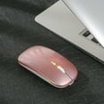 thumbnail image 4 of Aibecy 2.4G Wireless Slim Mouse Less Noise 3 Adjustable DPI 7-color Breathing Light Rechargeable Mouse for Laptop Computer, Rose Gold, 4 of 7