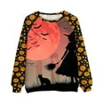thumbnail image 5 of DOSUKRAI Happy Halloween Sweatshirts for Women Graphic Sweatshirts Long Sleeve Crew Neck Pullover Fall Lightweight Sweater Tops 2025 Multicolor,XL, 5 of 5