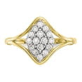 thumbnail image 5 of Primal Gold 10 Karat Yellow Gold with White Rhodium-plated Cubic Zirconia Fashion Ring, 5 of 7