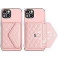 thumbnail image 5 of Allytech iPhone 14 Wallet Case with Hand Wrist, PU Leather RFID Blocking Cards Slots Shockproof Stand Feature Bumper Magnetic Closure Slim Shell Phone Case for Apple iPhone 14, Pink, 5 of 7