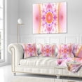 thumbnail image 2 of Designart Cabalistic Pink Fractal Design - Abstract Throw Pillow - 16x16, 2 of 4