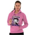 thumbnail image 3 of Kanji Style Cartoon Just Say Boop Hoodie Sweatshirt Women Brisco Brands M, 3 of 4