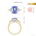 thumbnail image 4 of ANGARA Natural 3.8 Ct. Tanzanite with Diamond Classic Ring in 14K Yellow Gold for Women (Ring Size: 4.5), 4 of 8