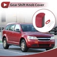 thumbnail image 2 of Cubierta de palanca de cambios antideslizante Unique Bargains para Dodge Journey 2011-2020 Negro Rojo Cuero Sintético, 2 of 6