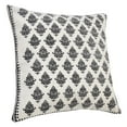 thumbnail image 6 of Ox Bay Flora Black/White Damask Cotton Adult Decorative Throw Pillow Cover, 6 of 12