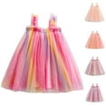 thumbnail image 4 of CHUOU Little Girl Tutu Dress Tulle Ruffles Flower Girls Wedding Party Dresses For 3-4 Years, 4 of 4