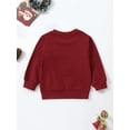 thumbnail image 3 of Faithtur Bébé Printemps Automne Romper, Lettre Wapitis Imprimé Manches Longues Col Rond Combinaison/sweatshirt pour Noël, 3 of 9