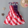 thumbnail image 4 of pop seller Independence Day Cute Dress For Girls Adjustable Tie Shoulder Dress Smocked Strapless Girl Dress, 4 of 9