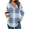 thumbnail image 3 of LSLJS Hoodies for Women V-Neck Long SLeeve Flannel Pullover Shirts Casual Loose Plaid Printed Shirts Hoodies Fall Outfits, S-2XL, 3 of 3