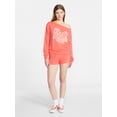 thumbnail image 2 of No Boundaries Off the Shoulder Sweatshirt with Long Sleeves, Women’s and Women's Plus XXS-4X, 2 of 5