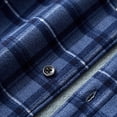 thumbnail image 6 of PEASKJP Mens Shirts Men's Slim-Fit Long-Sleeve Button Down Plaid Flannel Shirt,Blue XXXL, 6 of 8