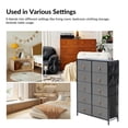 thumbnail image 6 of Tina's Home 10-Drawer Double Dresser Storage Chest Organizer, Fabric, Gray, Wooden Top, 35 x 12 x 47 Inch, 6 of 10