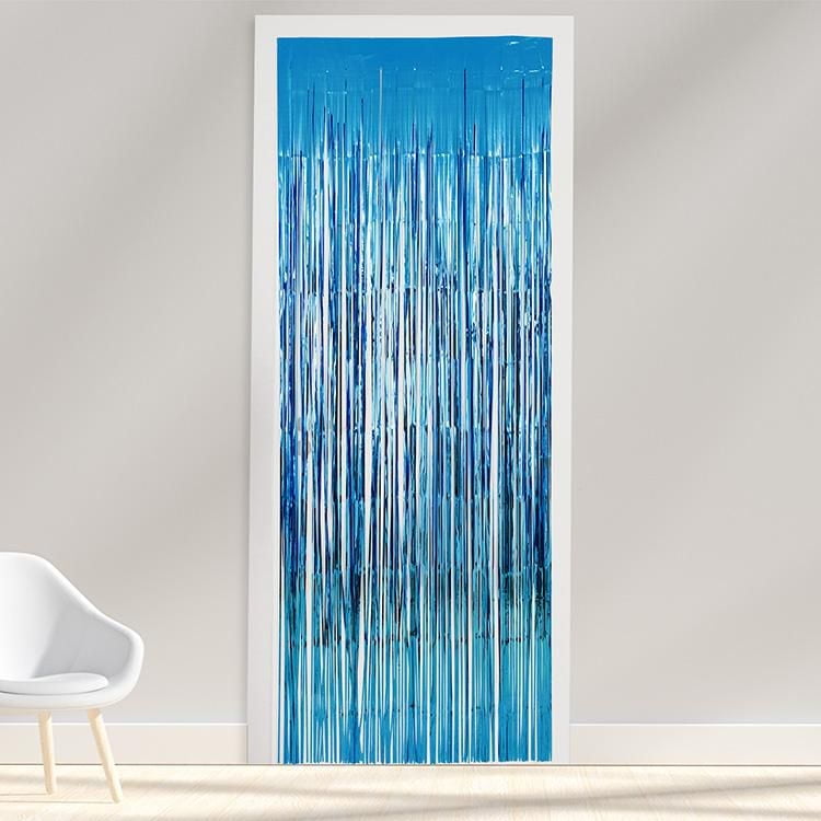 Teal Laser Fringe, Teal door fringe