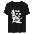 thumbnail image 4 of Camiseta de manga corta con estampado de animales y cuello redondo suelto a la moda de verano para mujer Pompotops  hfajkhk135141, 4 of 7