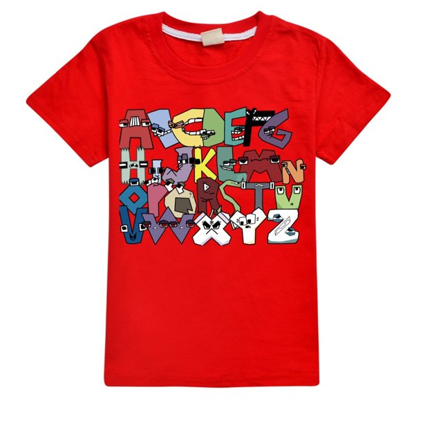 Nueva camiseta de manga corta para niños, camiseta lol con patrón de alfabeto, camiseta Sexy con bloqueo de colores para niños y niñas, regalo de cumpleaños y Navidad zhangyuxiang LED