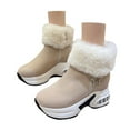 thumbnail image 3 of WEAIXIMIUNG Bottes Western pour Femmes Mode Hiver en Daim Bottines Chaudes Confortables avec Tempérament, 3 of 9