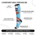 thumbnail image 3 of Lsque Sushi Salmon Surfing Pattern Sport Compression Socks for Men & Women 15-20 mmHg Knee High Nurse Pregnant Running Medical and Travel Athletic, 3 of 6