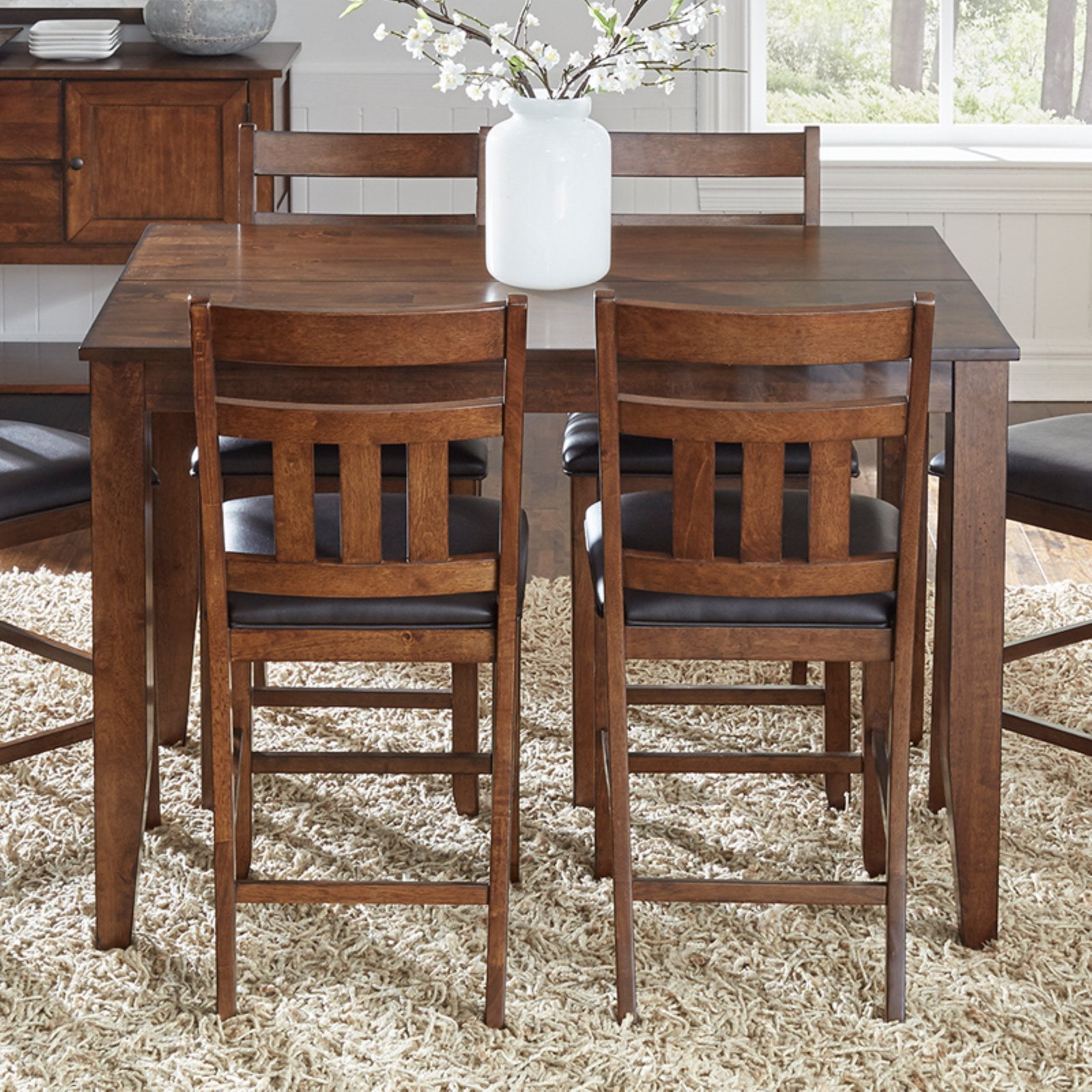 A-America Mason 36" Solid Wood Square Dining Table with Butterfly Leaf