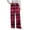 Watermelon Red, variant on Annhoo Plaid Pants for Women Casual Drawstring High Waisted Straight Leg Pants Loose Comfy Trousers with Pockets