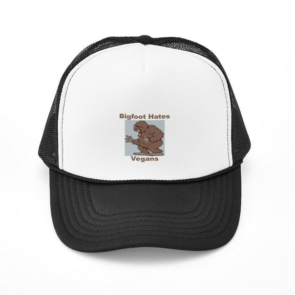CafePress - Bigfoot Hates Vegans - Adjustable Unisex Printed Trucker Hat with Mesh Back
