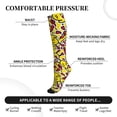 thumbnail image 2 of Rateoe Chicken Cartoon Compression Socks for Women and Men 20-30mmHg-Circulation Support Socks Knee High Nurse Pregnant Running Medical and Travel Athletic, 2 of 7