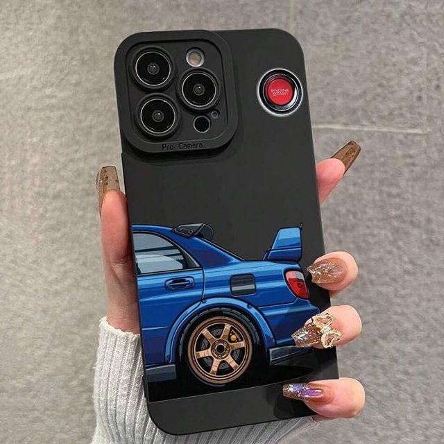 Phone Case For iPhone 14 13 15 16 Pro Max 11 12 Mini 8 7 Plus X XR XS SE 2022 Stylish Car Pattern Shockproof Soft Back Cover tzw