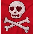 thumbnail image 2 of Skeleton Skull Crossbone Heart Symbol Women's Graphic T Shirt Tees Brisco Brands M, 2 of 6